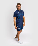 Load image into Gallery viewer, Venum X Top Rank Original Men&#39;s Dry Tech Shirt - Navy Blue
