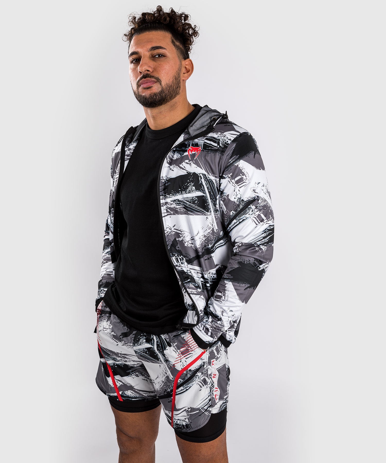 Venum Electron 3.0 Hoodie - Grey / Red